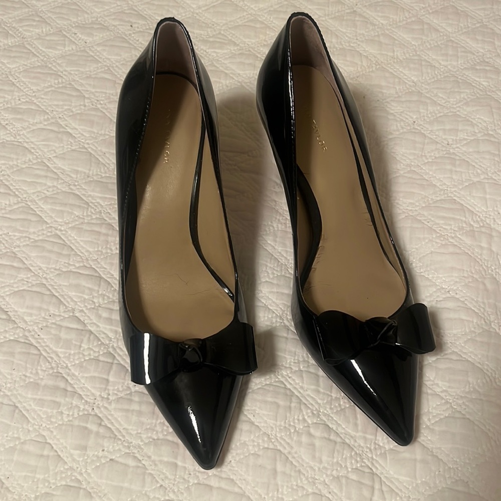 Ann Taylor Patent Leather Heels with Bow